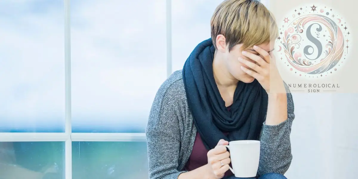 femme triste, boire une tasse de café